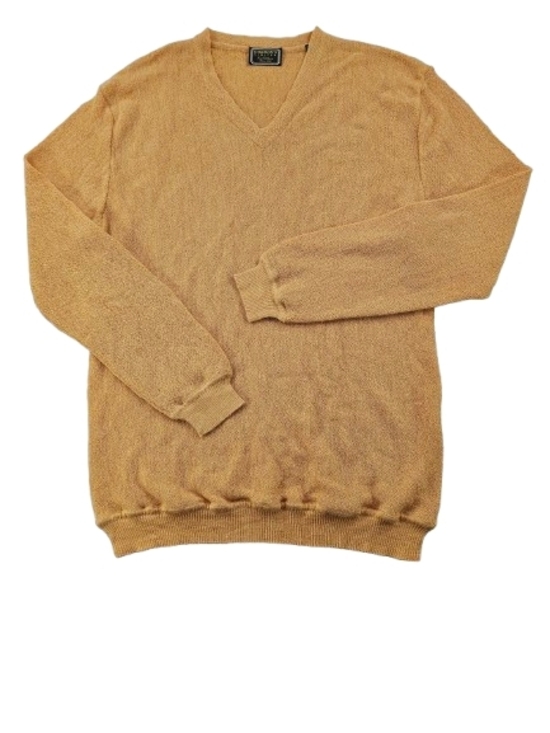 gordons limited Other - Gordon's Limited Baby Alpaca Wool Ribbed V Neck Sweater Vest Men's XL Tan Yellow